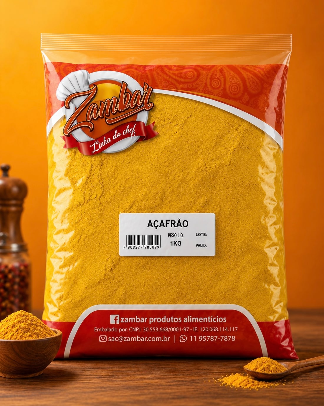 Açafrão Linha do Chef Zambar 1 kg