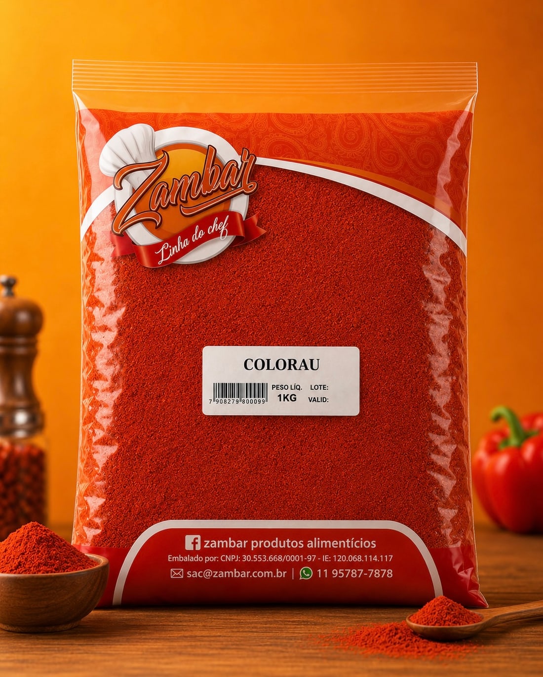 Colorau Linha do Chef Zambar 1 kg — maior gramatura para alto consumo