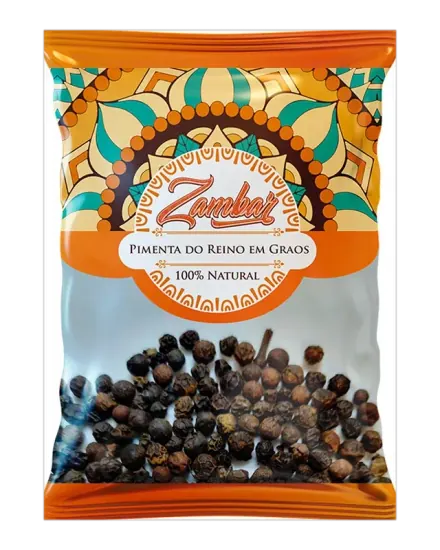 Embalagem de Pimenta do Reino em Grãos — Zambar
