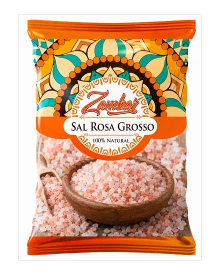 Embalagem de Sal Rosa Grosso — Zambar
