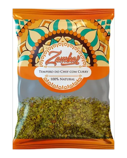 Embalagem de Tempero do Chef com Curry — Zambar