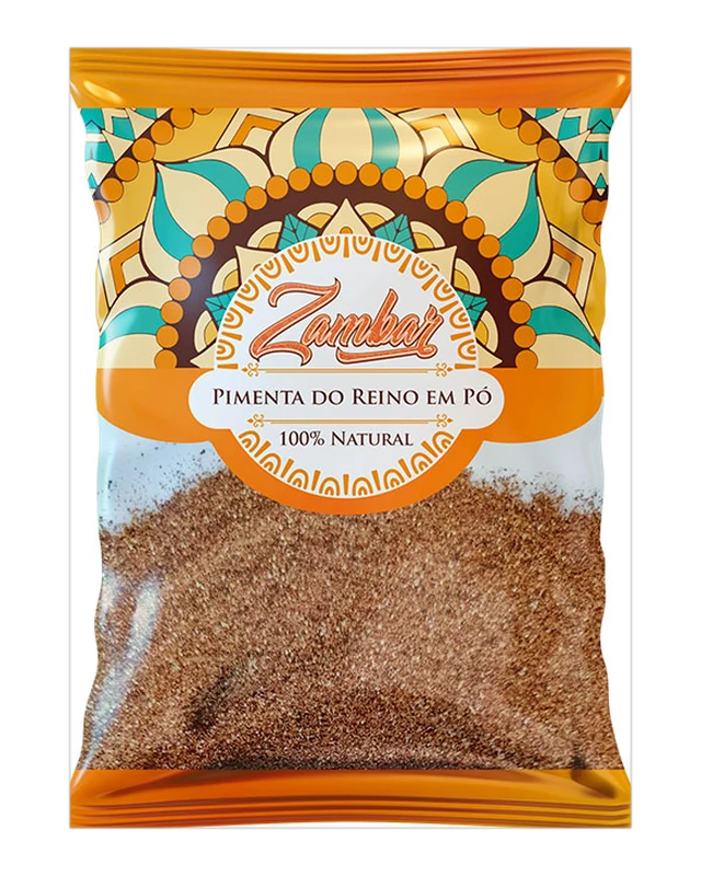 Embalagem de Pimenta do Reino em Pó — Zambar
