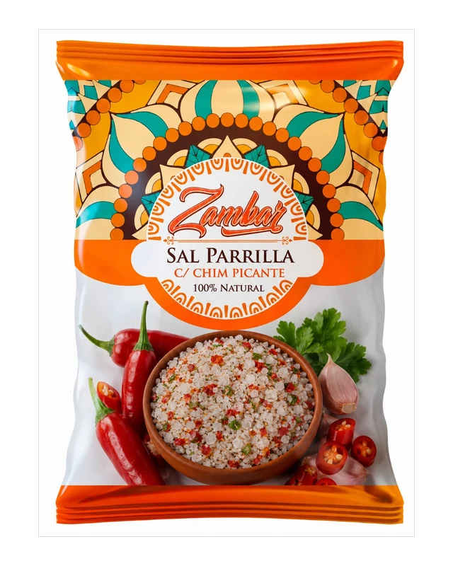 Embalagem de Sal Parrilla com Chimichurri Picante — Zambar