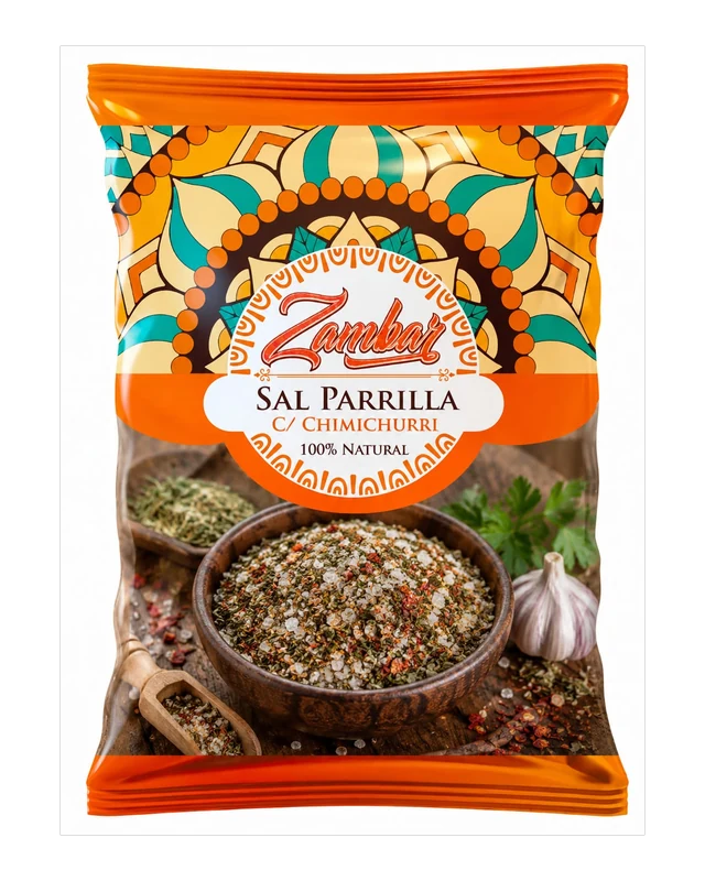 Embalagem de Sal Parrilla com Chimichurri — Zambar