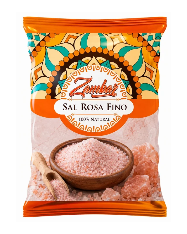 Embalagem de Sal Rosa Fino — Zambar