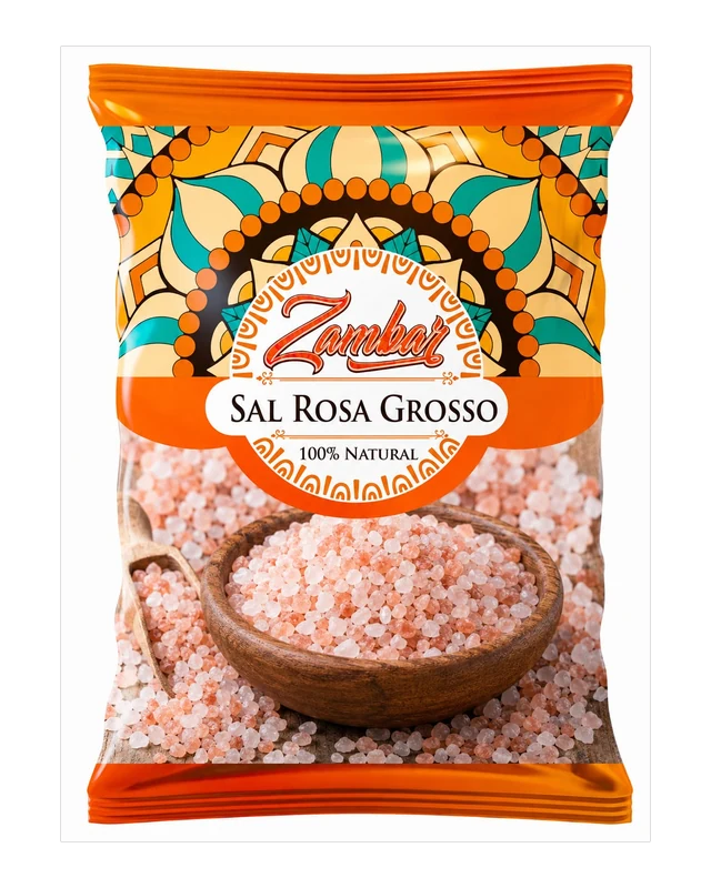 Embalagem de Sal Rosa Grosso — Zambar